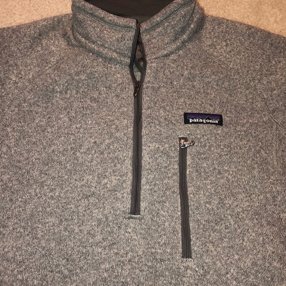 HEATHERED GREY PATAGONIA 1/2 ZIP - Picture 2 of 5